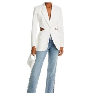 Cassian Cut Out Blazer In Ivory